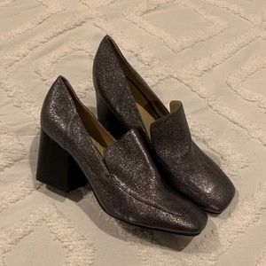Marc Fisher pewter square toe, sz 9 Like new!